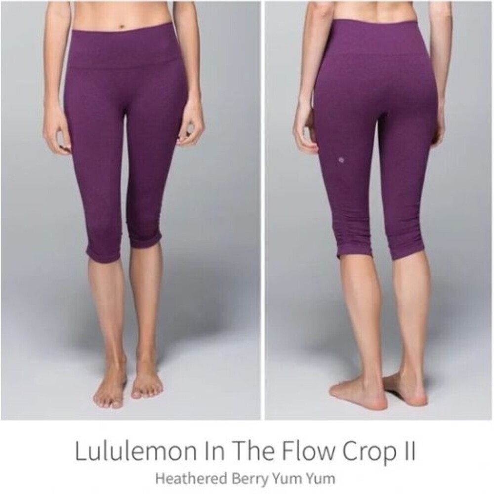 Lululemon Set Of 2 In The Flow Crop Ii Leggings S… - image 2